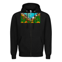 Black cactus sunflower cowhide and turquoise license plate Zipper Hoodie - Artiststas
