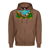 Chestnut cactus sunflower cowhide and turquoise license plate Zipper Hoodie - Artiststas