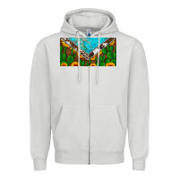 Dove Grey cactus sunflower cowhide and turquoise license plate Zipper Hoodie - Artiststas