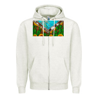 Oatmeal Heather cactus sunflower cowhide and turquoise license plate Zipper Hoodie - Artiststas