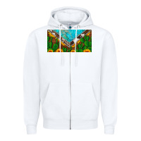 White cactus sunflower cowhide and turquoise license plate Zipper Hoodie - Artiststas