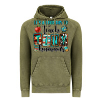 Vintage Olive it's a good day to teach tiny humans Vintage Hoodie - OliviaCreatesArt