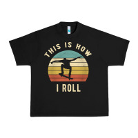 Black Skater - This Is How I Roll Retro Skateboard Gift Urban Heavy Tee - longCreatives