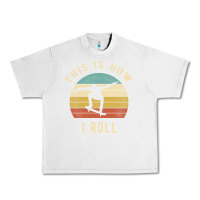 Lunar Rock Skater - This Is How I Roll Retro Skateboard Gift Urban Heavy Tee - longCreatives