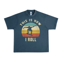 Midnight Navy Skater - This Is How I Roll Retro Skateboard Gift Urban Heavy Tee - longCreatives