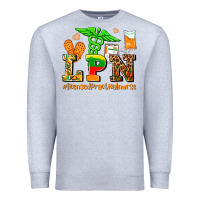 Heather Grey lpn juneteenth licensed practical nurse Premium Sweatshirt - AdoDesignShop