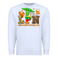 White lpn juneteenth licensed practical nurse Premium Sweatshirt - AdoDesignShop