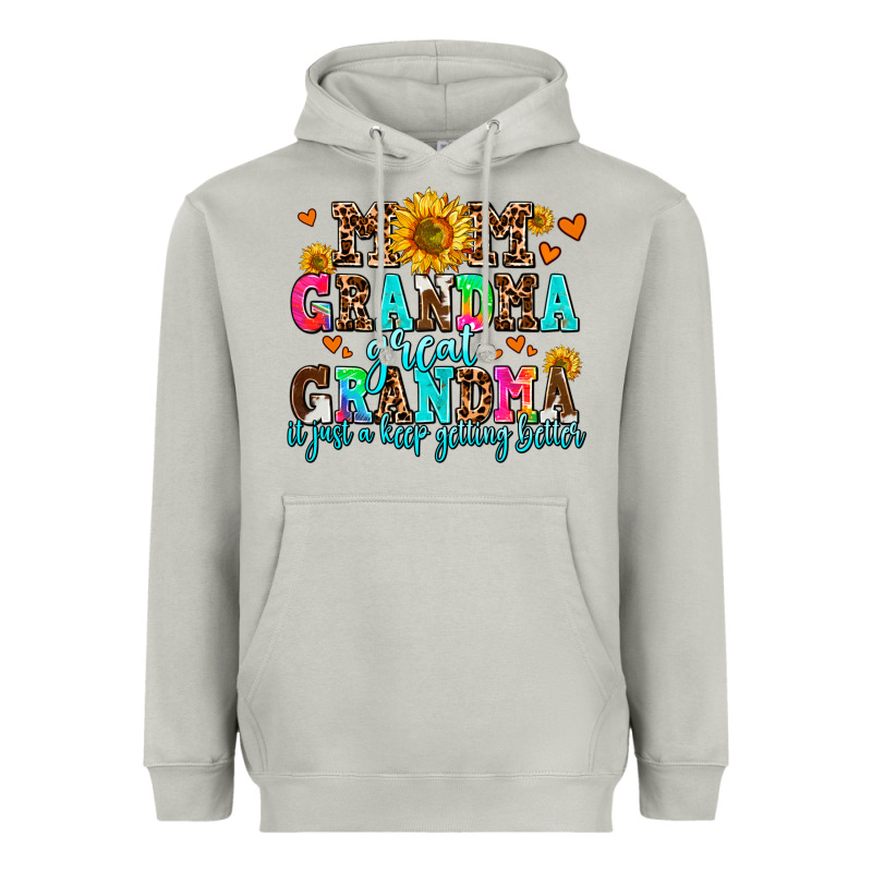 Mom Grandma Great Grandma Its Just A Keep Getting Heavyweight Hoodie by AdoDesignShop | Teevron