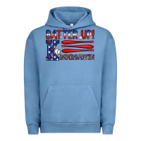 Pigment Pebble Blue patriotic baseball kindergarten theme Urban Hoodie - JahusDesignShop