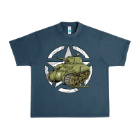 Midnight Navy Sherman M4A1 WWII Army Tank History Vintage Urban Heavy Tee - longCreatives