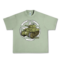 Oil Green Sherman M4A1 WWII Army Tank History Vintage Urban Heavy Tee - longCreatives