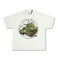 Pistachio Sherman M4A1 WWII Army Tank History Vintage Urban Heavy Tee - longCreatives