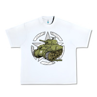 White Sherman M4A1 WWII Army Tank History Vintage Urban Heavy Tee - longCreatives