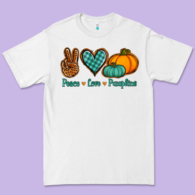 Peace Love Pumpkins Premium Tee Designed By Jasminsmagicworld