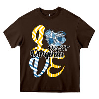 Chocolate Brown Love West Virginia Heavy Core Tee - Bettercallsaul