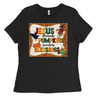 Black jesus flannel's pumpkins blessings Ladies Tee - TumblerDesignByShophia