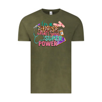 Vintage Olive i'm a nurse what's your superpower Vintage Tee - CowGirlArtShop
