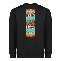 Black fall pattern Heavyweight Sweatshirt - Artiststas