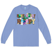 Colony Blue Easter Day Don't worry be hoppy Long Sleeve Tee - OliviaCreatesArt
