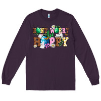Plum Easter Day Don't worry be hoppy Long Sleeve Tee - OliviaCreatesArt