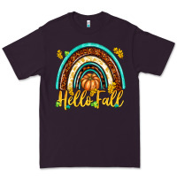 Plum Hello Fall with Rainbow Premium Tee - texasbilliewilder