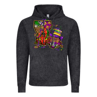 Vintage Black mardi gras louisiana map Vintage Hoodie - OliviaCreatesArt