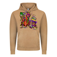 Vintage Camel mardi gras louisiana map Vintage Hoodie - OliviaCreatesArt