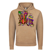 Vintage Coffee mardi gras louisiana map Vintage Hoodie - OliviaCreatesArt