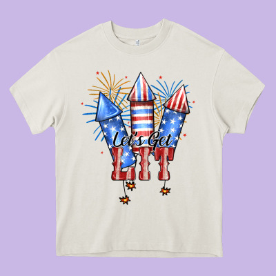 Let’s Get Lıt Heavy Core Tee Designed By Jahusdesignshop