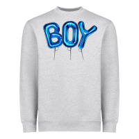 Heather Grey Balloon Boy Heavyweight Sweatshirt - Artiststas