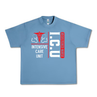 Pebble Blue ICU Registered Nurse Medical Intensive Care Unit Urban Heavy Tee - longCreatives