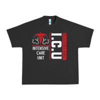 Pigment Black ICU Registered Nurse Medical Intensive Care Unit Urban Heavy Tee - longCreatives