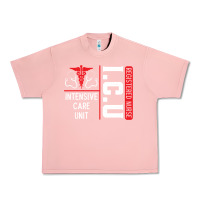 Salmon ICU Registered Nurse Medical Intensive Care Unit Urban Heavy Tee - longCreatives