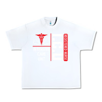 White ICU Registered Nurse Medical Intensive Care Unit Urban Heavy Tee - longCreatives
