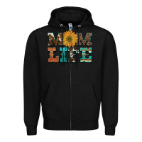 Black western cowhide leopard turquoise  leather aztec sunflower mom Zipper Hoodie - Artiststas
