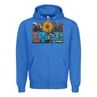 True Royal western cowhide leopard turquoise  leather aztec sunflower mom Zipper Hoodie - Artiststas