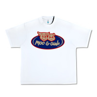 White Moo and Oink Chicago Urban Heavy Tee - longCreatives