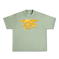Oil Green Navy Seals badge Urban Heavy Tee - longCreatives