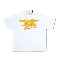 White Navy Seals badge Urban Heavy Tee - longCreatives