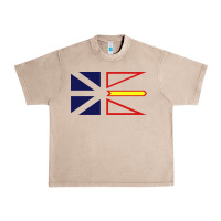 French Oak Newfoundland and Labrador Flag - 3 Color Urban Heavy Tee - longCreatives