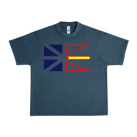 Midnight Navy Newfoundland and Labrador Flag - 3 Color Urban Heavy Tee - longCreatives