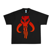 Black Mando Mythosaur Skull Sticker Urban Heavy Tee - longCreatives