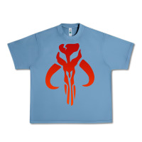 Pebble Blue Mando Mythosaur Skull Sticker Urban Heavy Tee - longCreatives