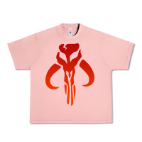 Salmon Mando Mythosaur Skull Sticker Urban Heavy Tee - longCreatives
