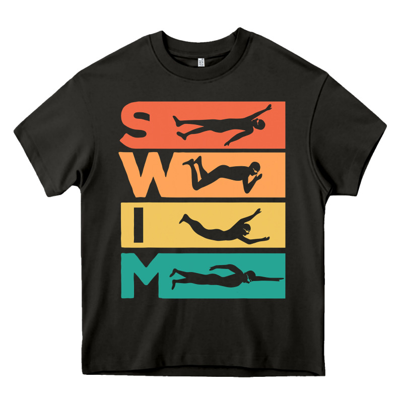 Retro Vintage Swimming Gift For Swimmers Heavy Core Tee by longCreatives | Teevron