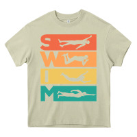 Mossy Retro Vintage Swimming Gift For Swimmers Heavy Core Tee - longCreatives