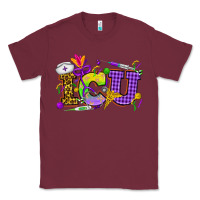 Burgundy Mardi Gras ICU Nurse Classic Tee - HowdyJamesFarm