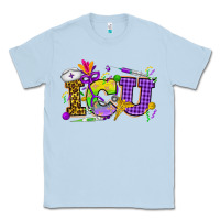 Dusty Blue Mardi Gras ICU Nurse Classic Tee - HowdyJamesFarm