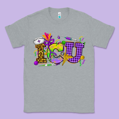 Mardi Gras Icu Nurse Classic Tee Designed By Howdyjamesfarm