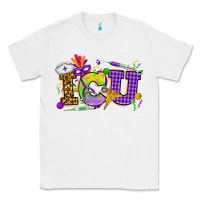White Mardi Gras ICU Nurse Classic Tee - HowdyJamesFarm
